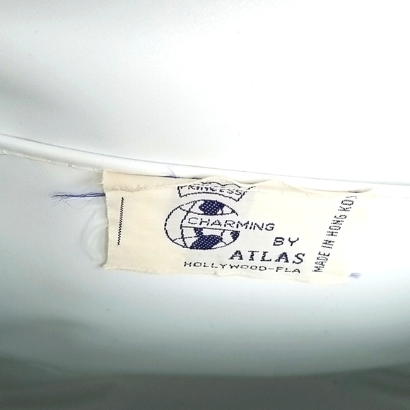 Vintage Princess Charming by Atlas Woven Wicker Rattan Floral Design Box Handbag - Picture 8 of 16